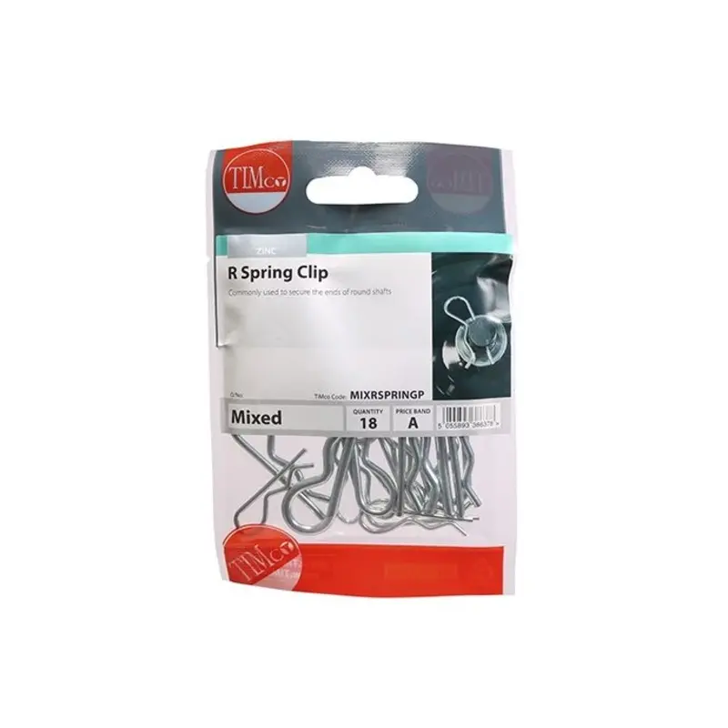 TIMCO Mixed R Spring Clips - Mixed - Pack of 18 Pieces