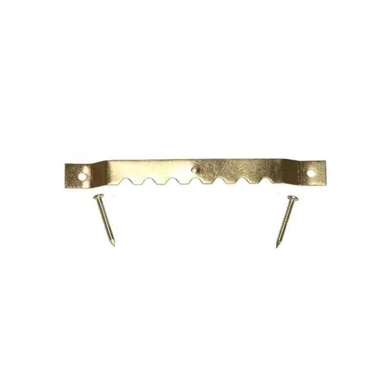 TIMCO Mixed Sawtooth Hangers and Nails Electro Brass - 41mm & 63mm - Pack of 15 Pieces