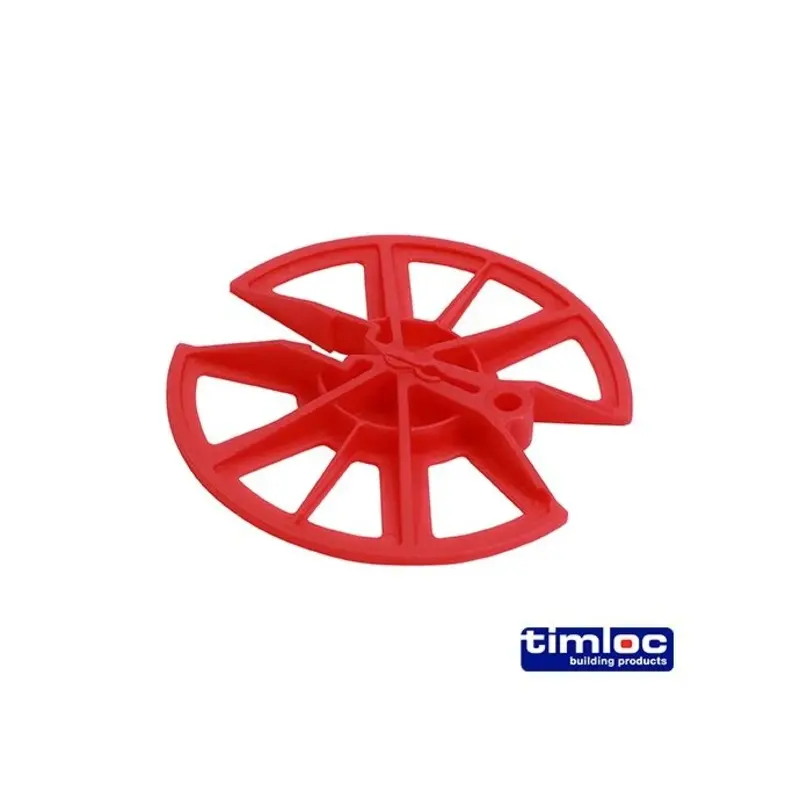 TIMCO Insulation Retaining Discs Red - 80mm Dia - Pack of 250 Pieces
