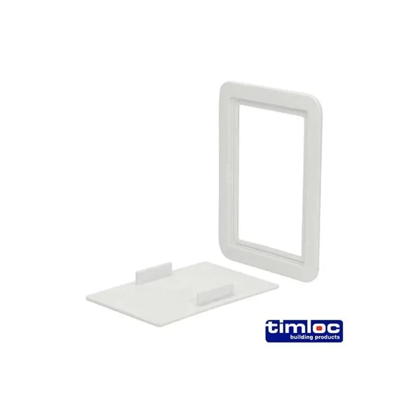 Timloc Access Panel Plastic Clip Fit White - 115 x 165mm