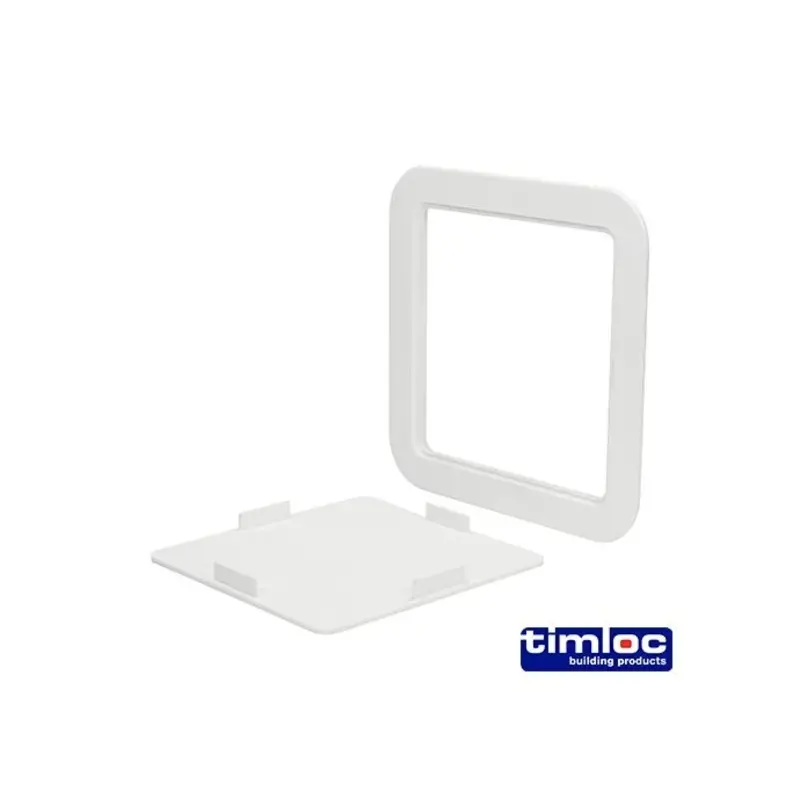Timloc Access Panel Plastic Clip Fit White - 205 x 205mm