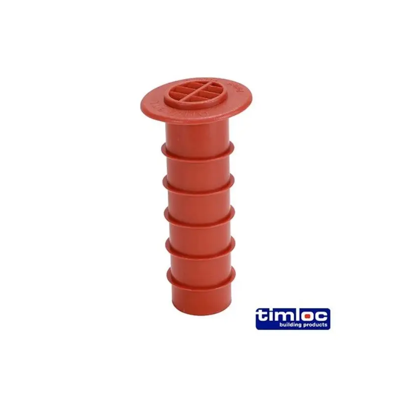 Timloc Cavity Wall Drill Vent Terracotta - 80 (drill hole 25mm) - Pack of 50 Pieces