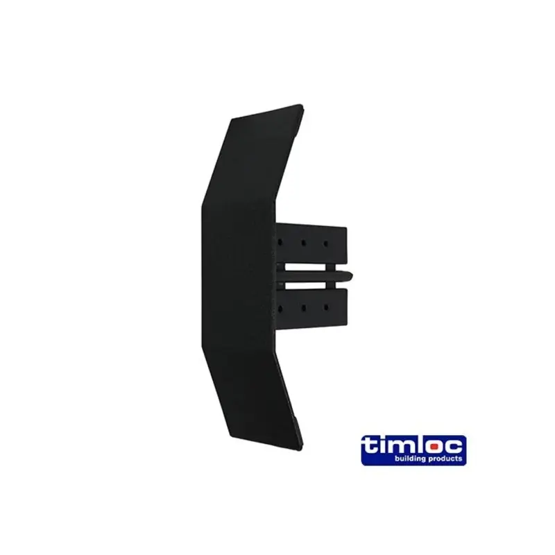 Timloc Dry Verge Eaves Starter Black - 155 x 105mm
