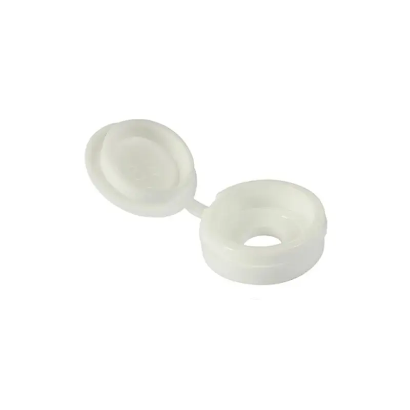 TIMCO Hinged Screw Caps Large White - To fit 5.0 to 6.0 Screw - Pack of 50 Pieces