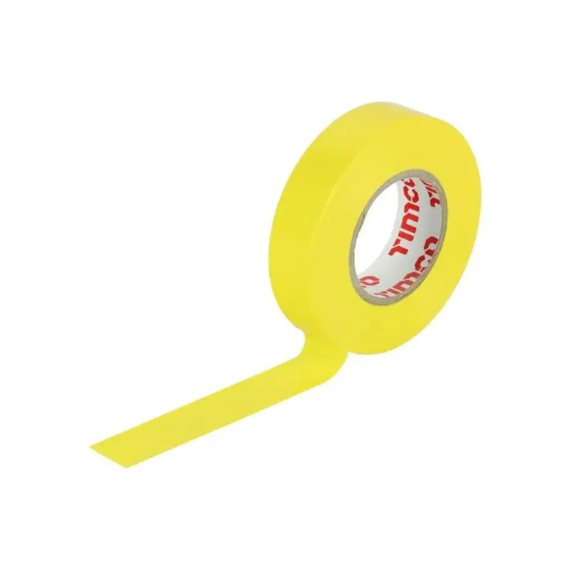 TIMCO PVC Insulation Tape Yellow - 25m x 18mm - Pack of 10 Pieces