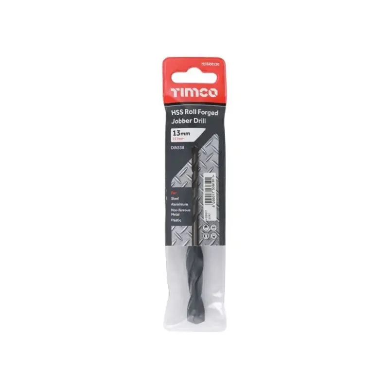 TIMCO Roll Forged Jobber Drills HSS - 13.0mm - Pack of 5 Pieces