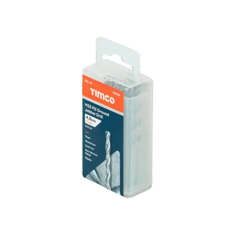 TIMCO Ground Jobber Drills HSS M2 - 4.0mm - Pack of 10 Pieces