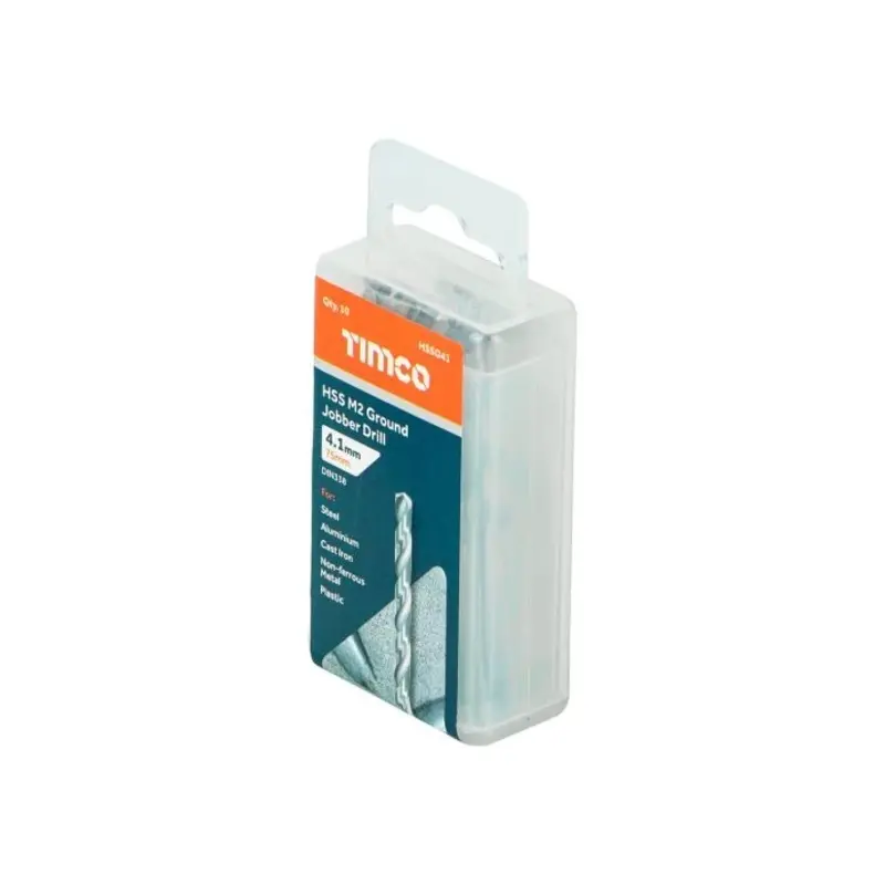 TIMCO Ground Jobber Drills HSS M2 - 4.1mm - Pack of 10 Pieces
