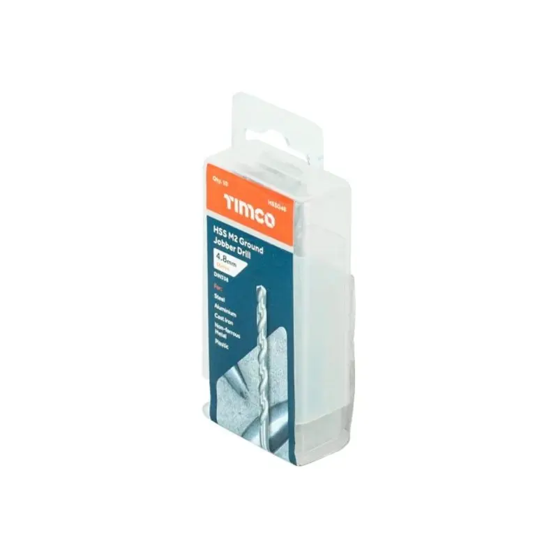 TIMCO Ground Jobber Drills HSS M2 - 4.8mm - Pack of 10 Pieces