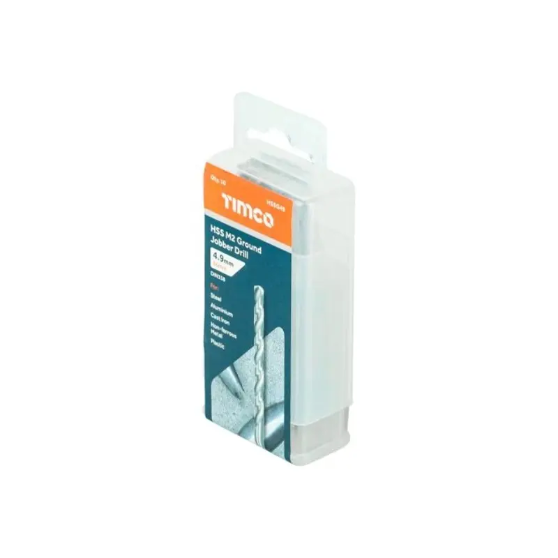 TIMCO Ground Jobber Drills HSS M2 - 4.9mm - Pack of 10 Pieces