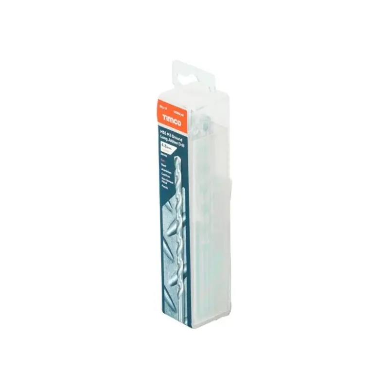 TIMCO Ground Long Jobber Drills HSS M2 - 4.8mm - Pack of 10 Pieces