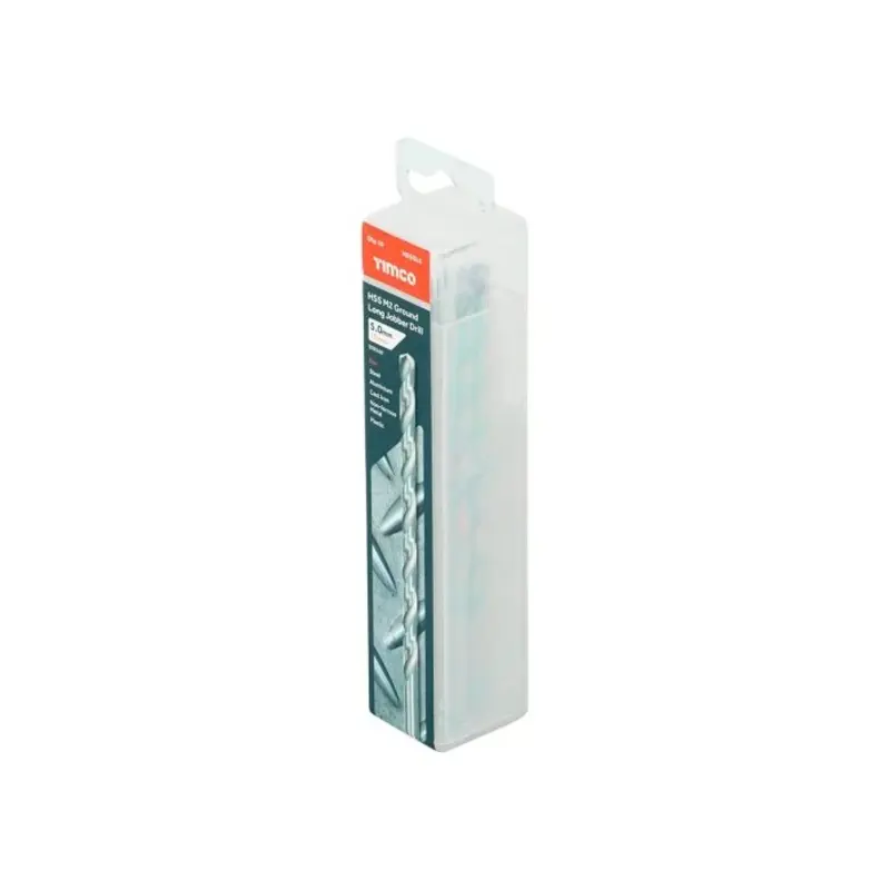 TIMCO Ground Long Jobber Drills HSS M2 - 5.0mm - Pack of 10 Pieces