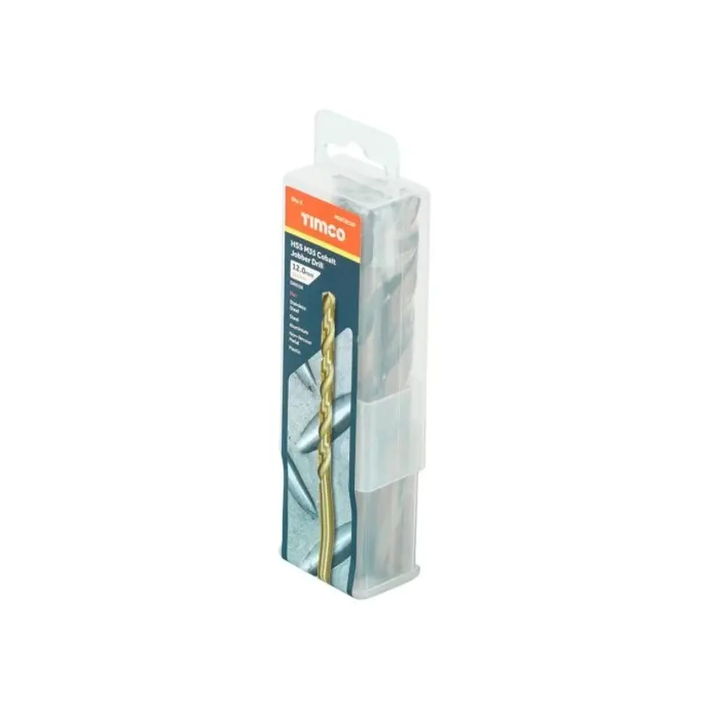 TIMCO Ground Jobber Drills - Cobalt M35 - 12.0mm - Pack of 5 Pieces