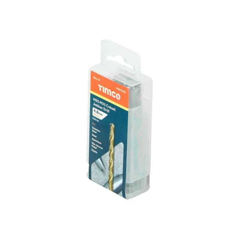 TIMCO Ground Jobber Drills - Cobalt M35 - 4.8mm - Pack of 10 Pieces