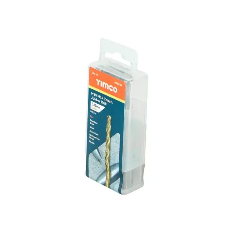 TIMCO Ground Jobber Drills - Cobalt M35 - 6.0mm - Pack of 10 Pieces
