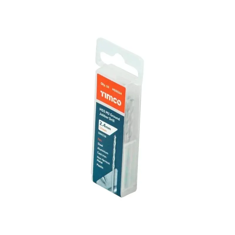 TIMCO Ground Jobber Drills HSS M2 - 2.4mm - Pack of 10 Pieces