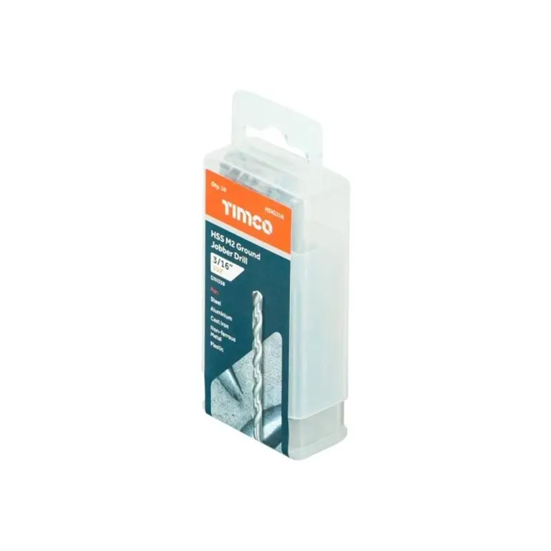 TIMCO Ground Jobber Drills HSS M2 - 3/16" - Pack of 10 Pieces
