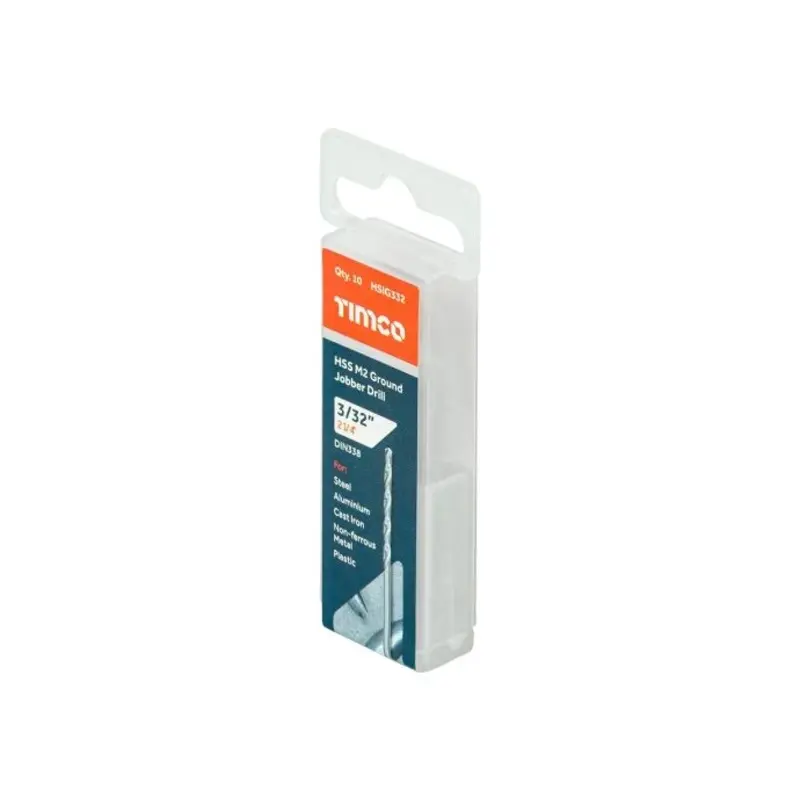 TIMCO Ground Jobber Drills HSS M2 - 3/32" - Pack of 10 Pieces