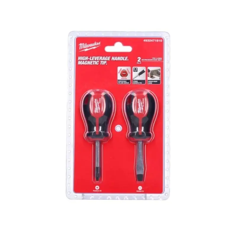 Milwaukee 4932471810 Tri-lobe Stubby 2 Piece Screwdriver Set