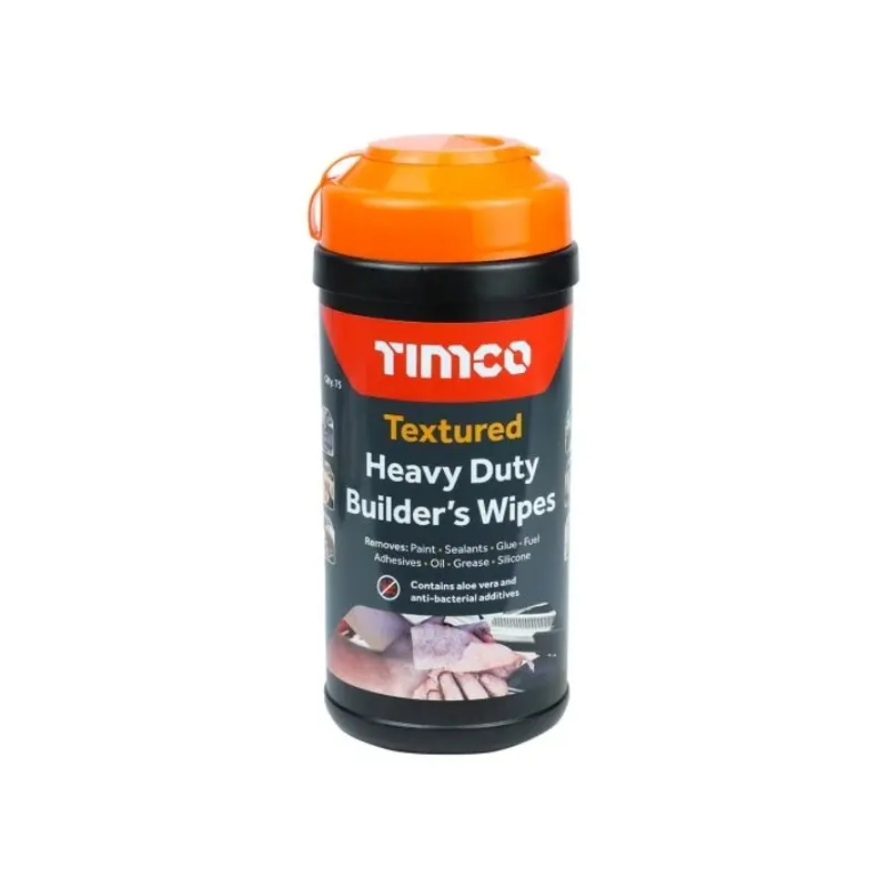 TIMCO Textured Heavy Duty Builders Wipes - 75 Wipes - Pack of 75 Pieces