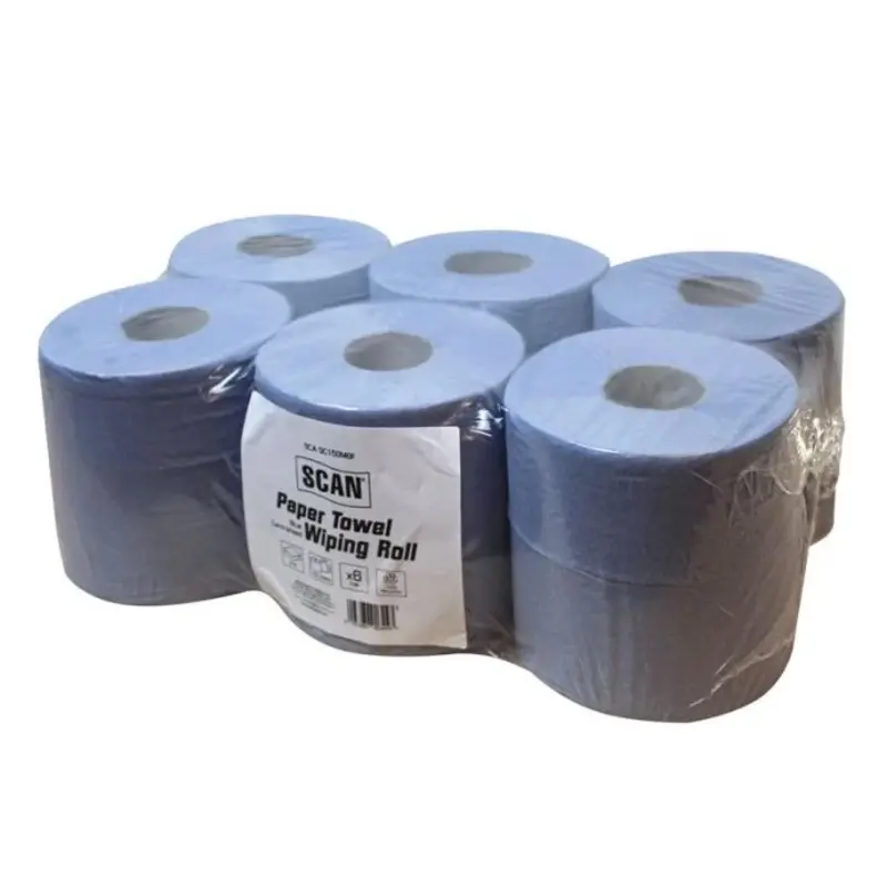 Scan SCASC150M6F Paper Towel Wiping Roll 2-Ply 176mm x 150m - Pack of 6