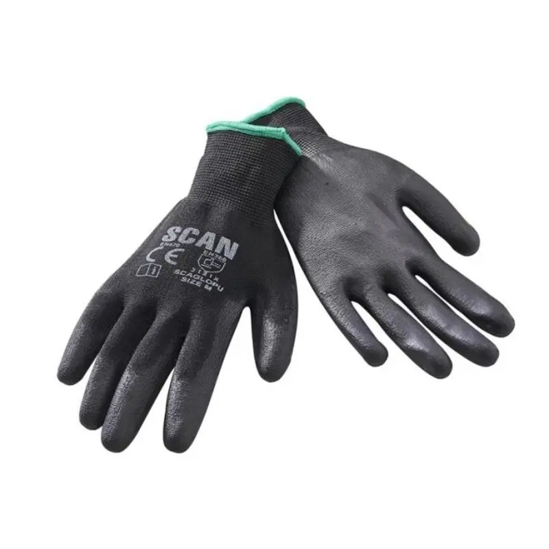 Scan Black PU Coated Gloves (Pack 10)