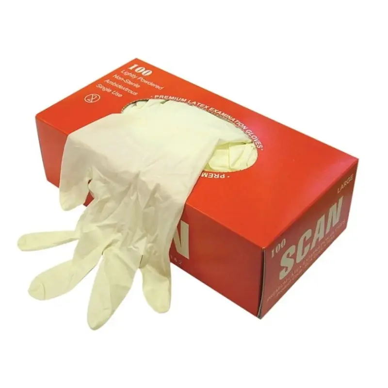 Scan Latex Gloves - Large (Box 100)