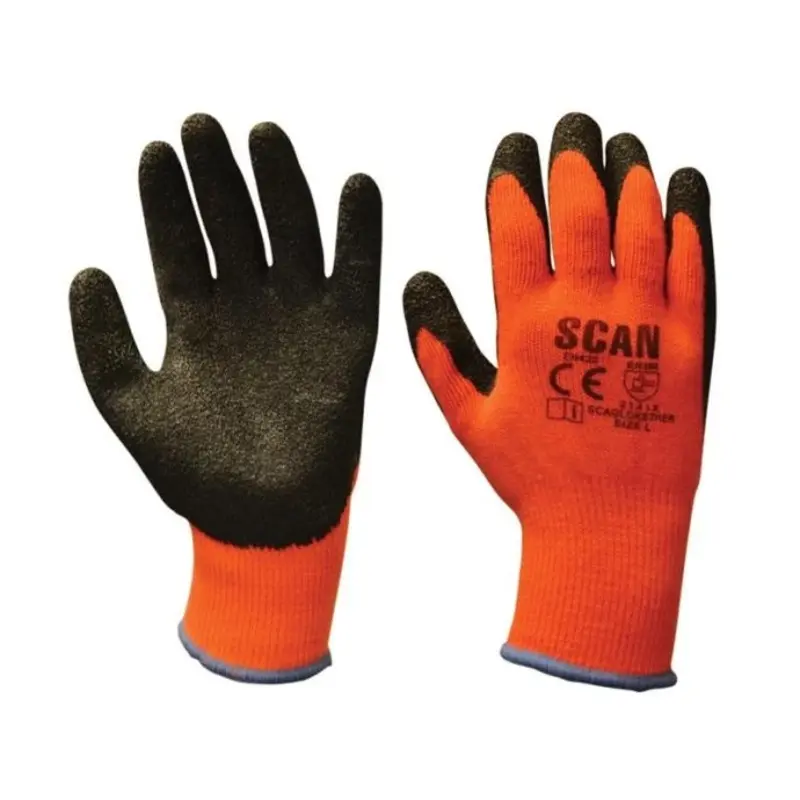 Scan Thermal Latex Coated Gloves - M (Size 8) (Pack 5)