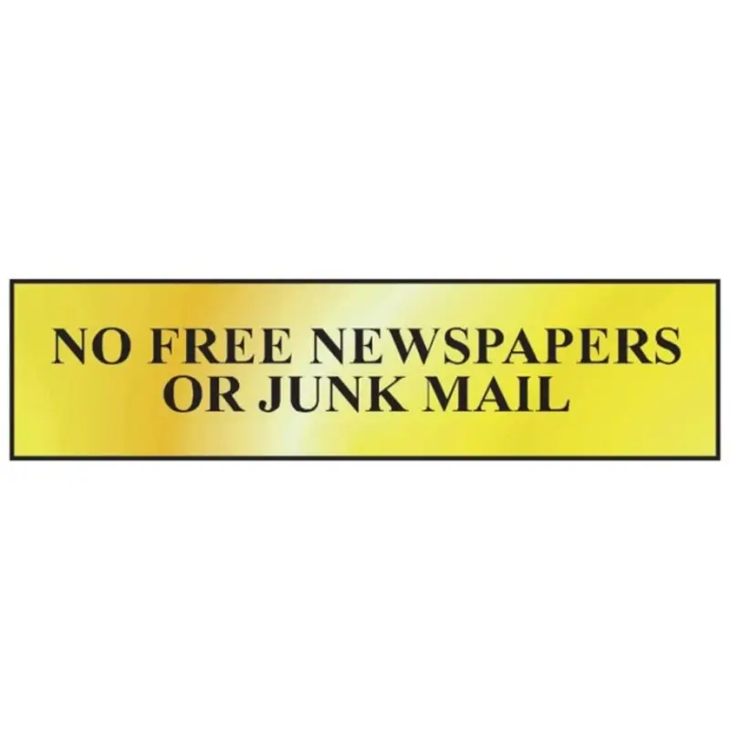 Scan No Free Newspapers Or Junk Mail Polished - SCA6023