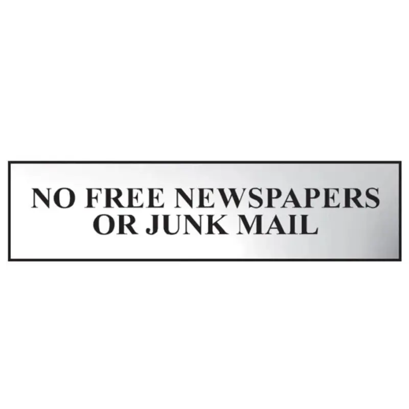 Scan No Free Newspapers Or Junk Mail Polished - SCA6023C