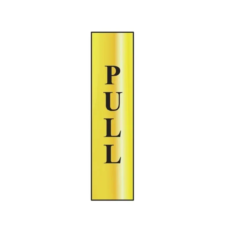 Scan Pull Vertical - Polished Brass Effect