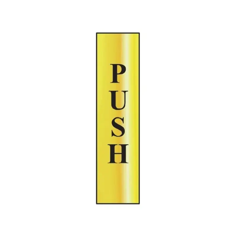 Scan Push Vertical - Polished Brass Effect