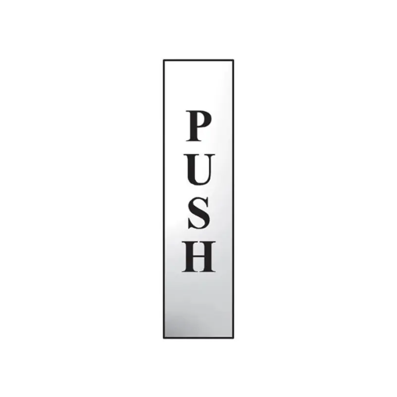 Scan Push Vertical - Polished Chrome Effect