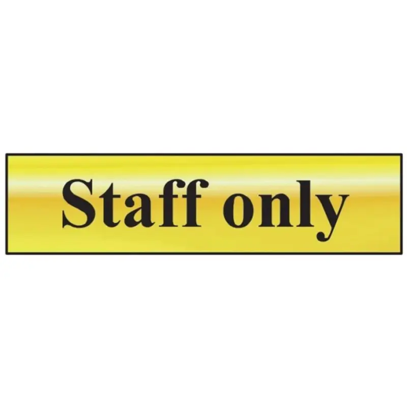 Scan Staff Only - Polished Effect 200 x 50mm