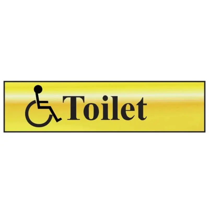 Scan Disabled Toilet - Polishe Brass Effect 200 x 50mm