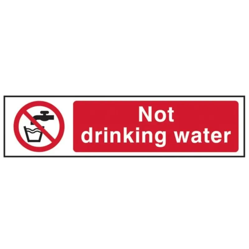 Scan Not Drinking Water PVC 200 x 50mm