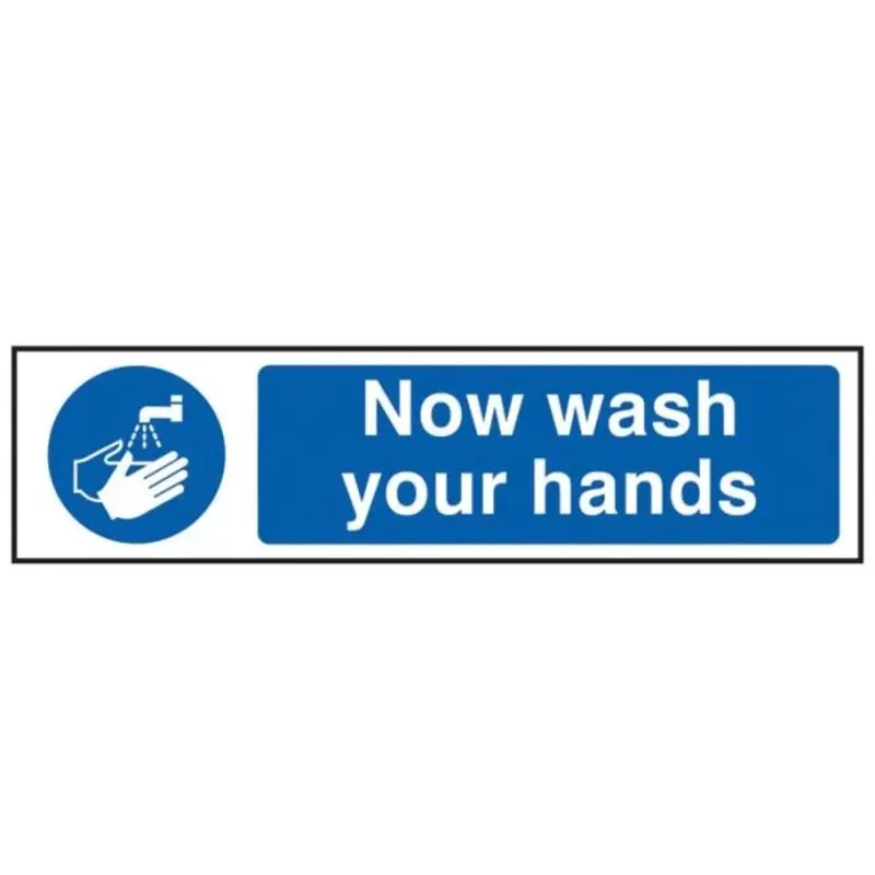 Scan Now Wash Your Hands PVC 200 x 50mm