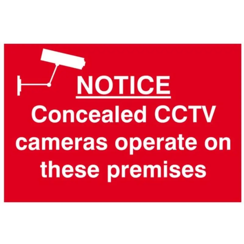 Scan CCTV Cameras Operate PVC 300 x 200mm