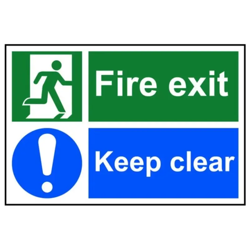 Scan Fire Exit Keep Clear - PV 300 x 200mm
