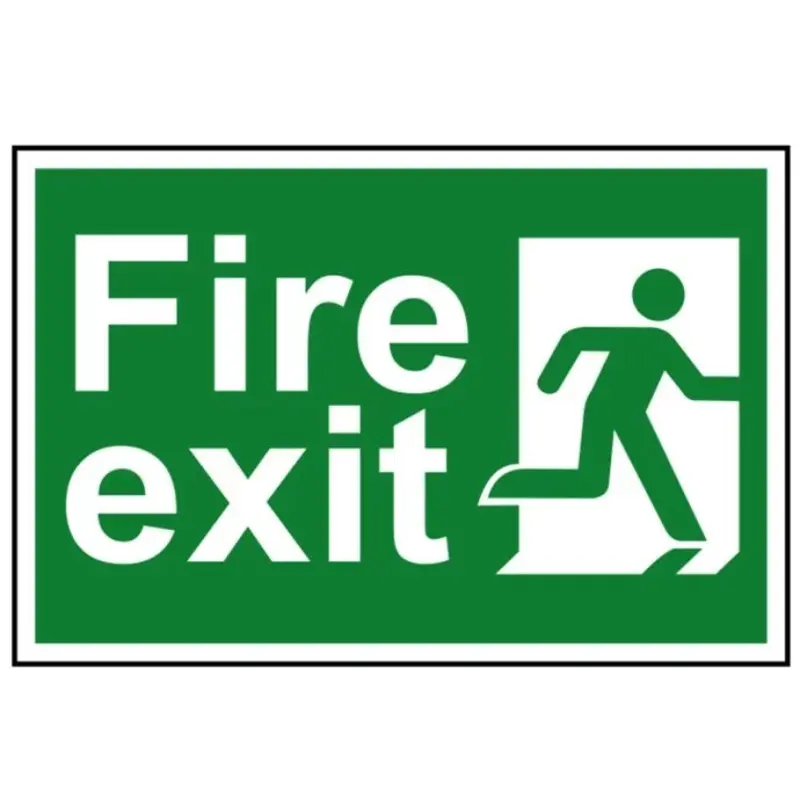 Scan Fire Exit Man Running PVC 300 x 200mm