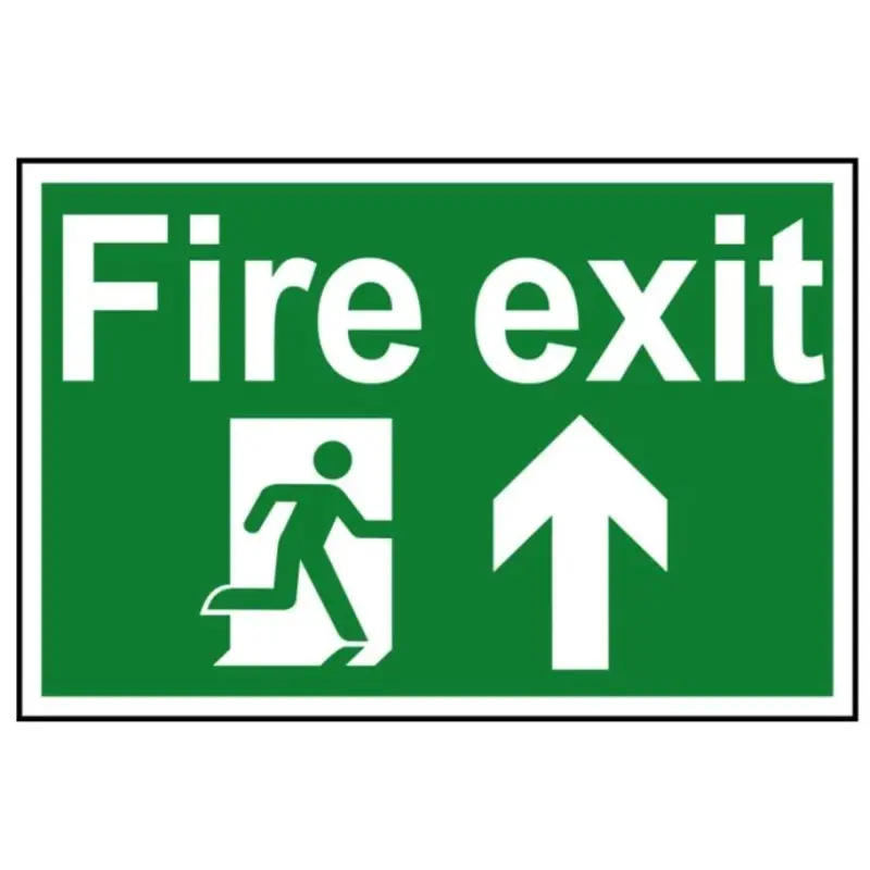 Scan Fire Exit Running Man Arrow PVC 300 x 200mm - SCA1505