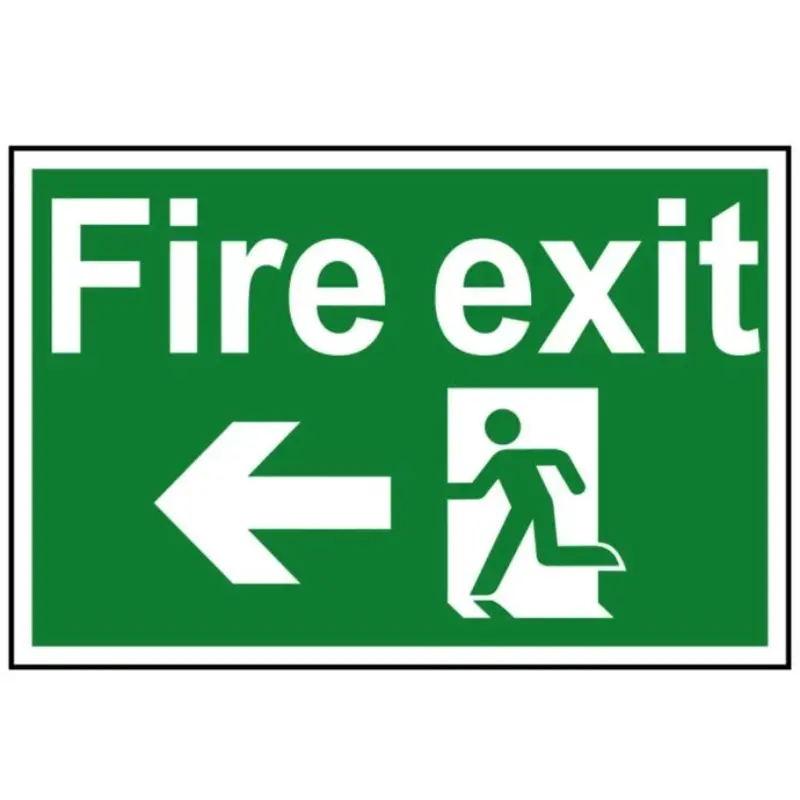 Scan Fire Exit Running Man Arrow PVC 300 x 200mm - SCA1506