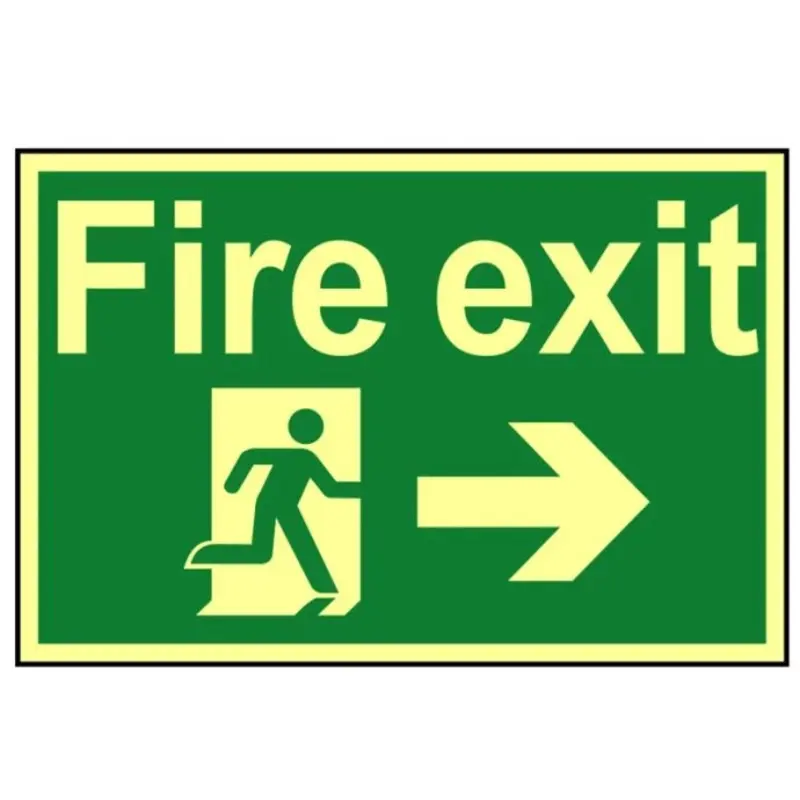 Scan Fire Exit Running Photolu minescent 300 x 200mm - SCA1581