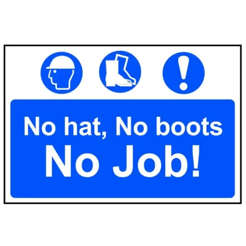 Scan No Hat No Boots No Job - PVC 600 x 400mm