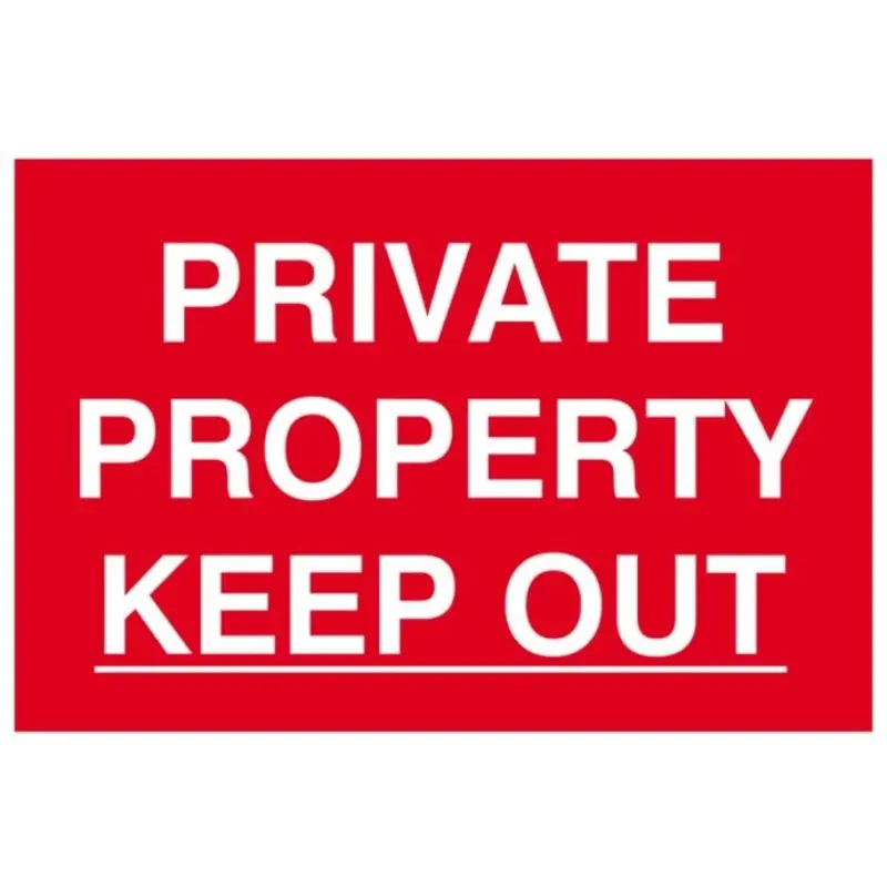 Scan Private Property PVC 300 x 200mm