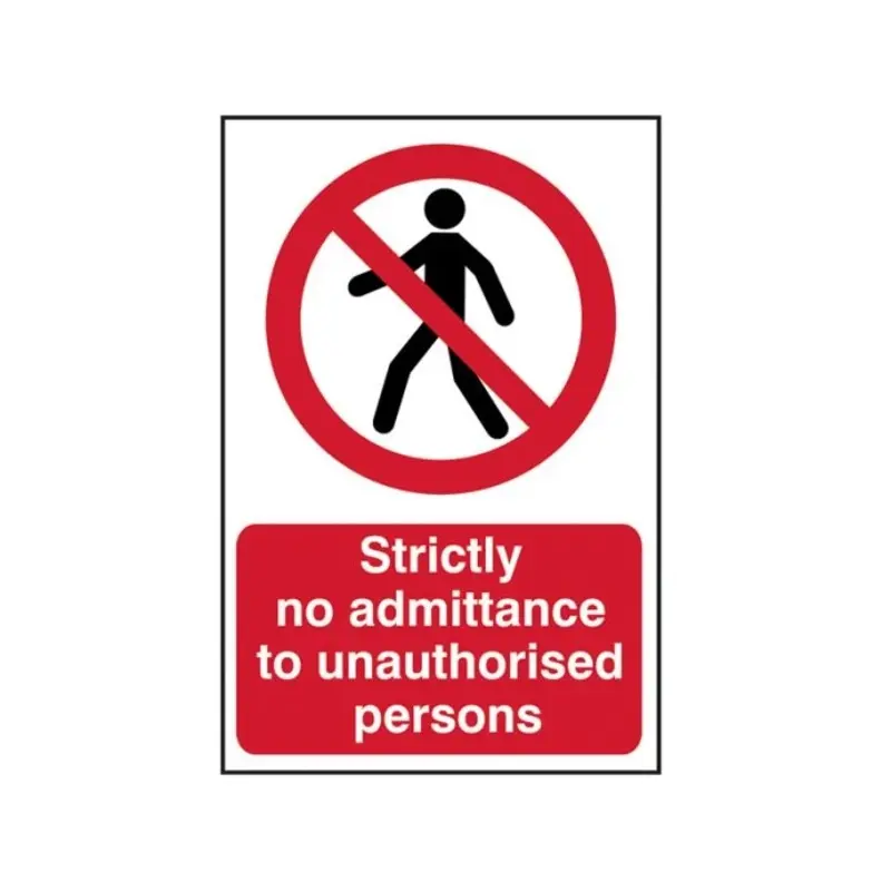 Scan Strictly No Admittance To Unauthorised Persons