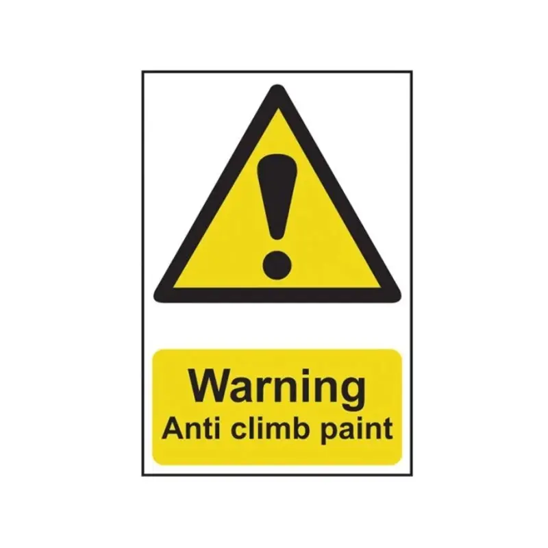 Scan Warning Anti Climb Paint PVC 200 x 300mm