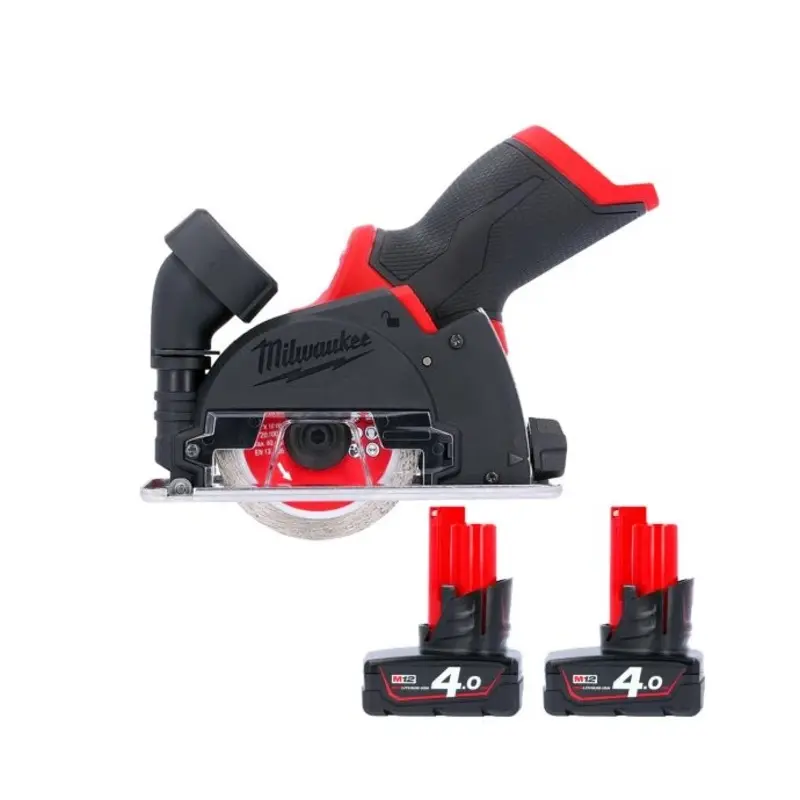 Milwaukee M12FCOT 12V Fuel Multi Material Cut Off Tool 76mm With 2 x 4.0Ah Batteries