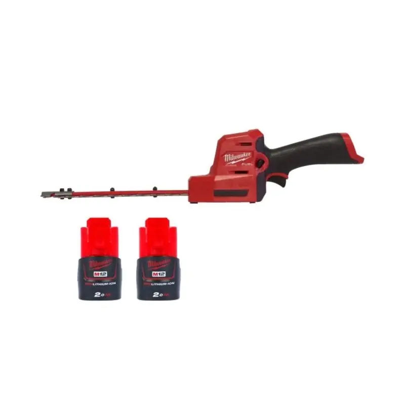 Milwaukee M12FHT20 12V Cordless FUEL 20cm Hedge Trimmer With 2 x 2.0Ah Batteries