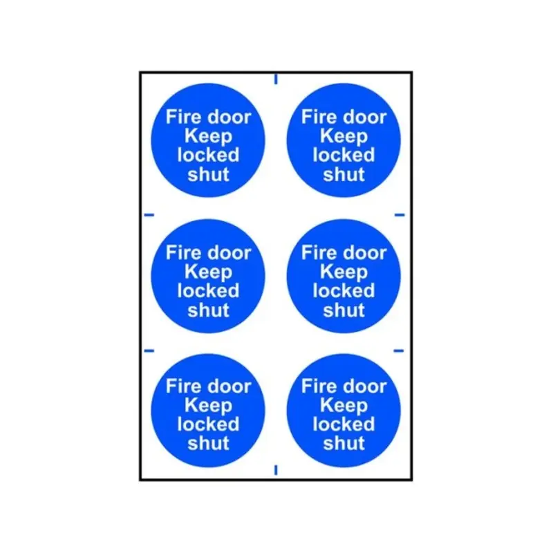 Scan Fire Door Keep Locked Shut - PVC 200 x 300mm